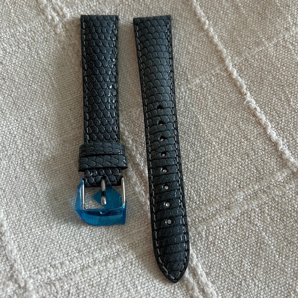New Michele 16mm dark grey lizard strap